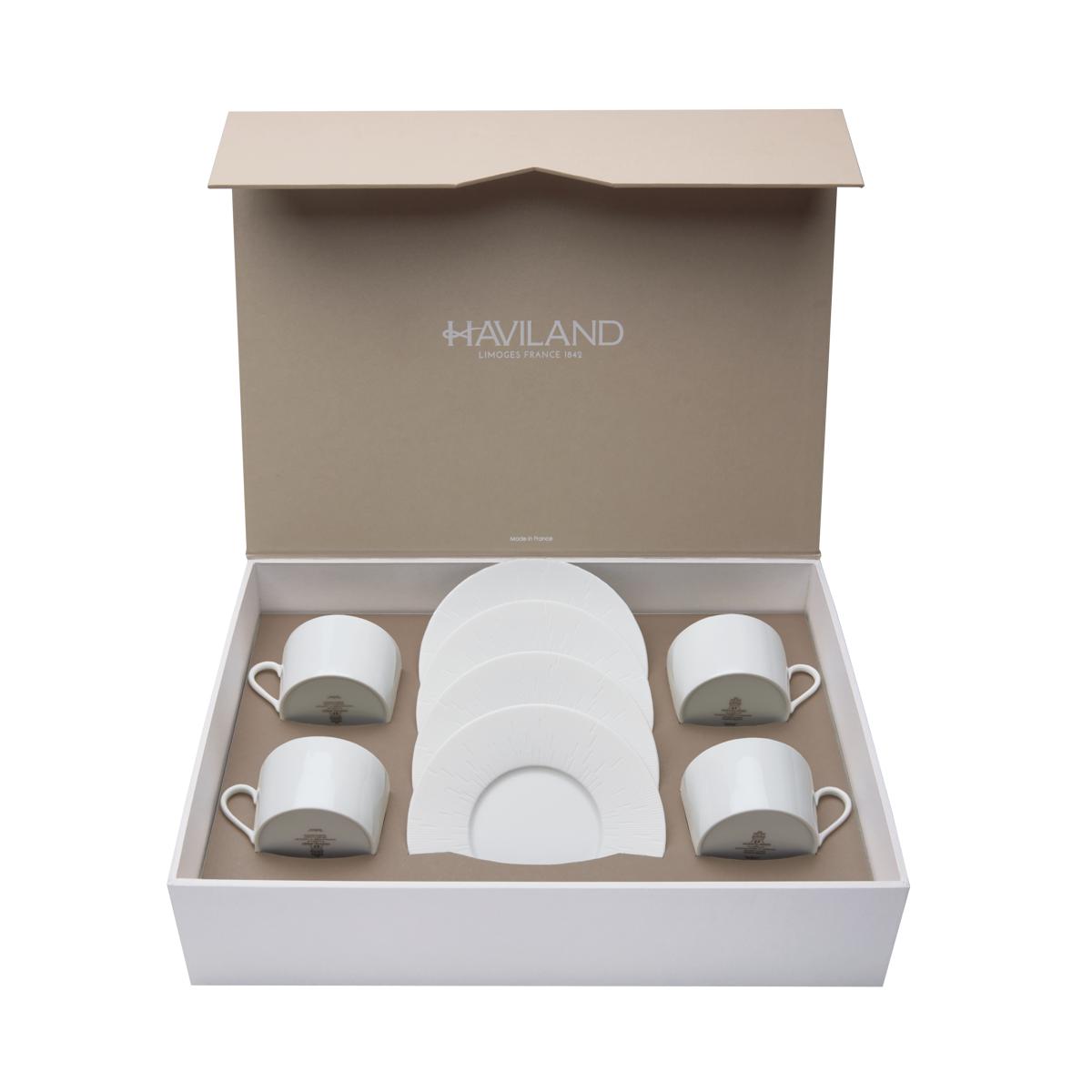 Haviland Infini Blanc Teacup and Saucer