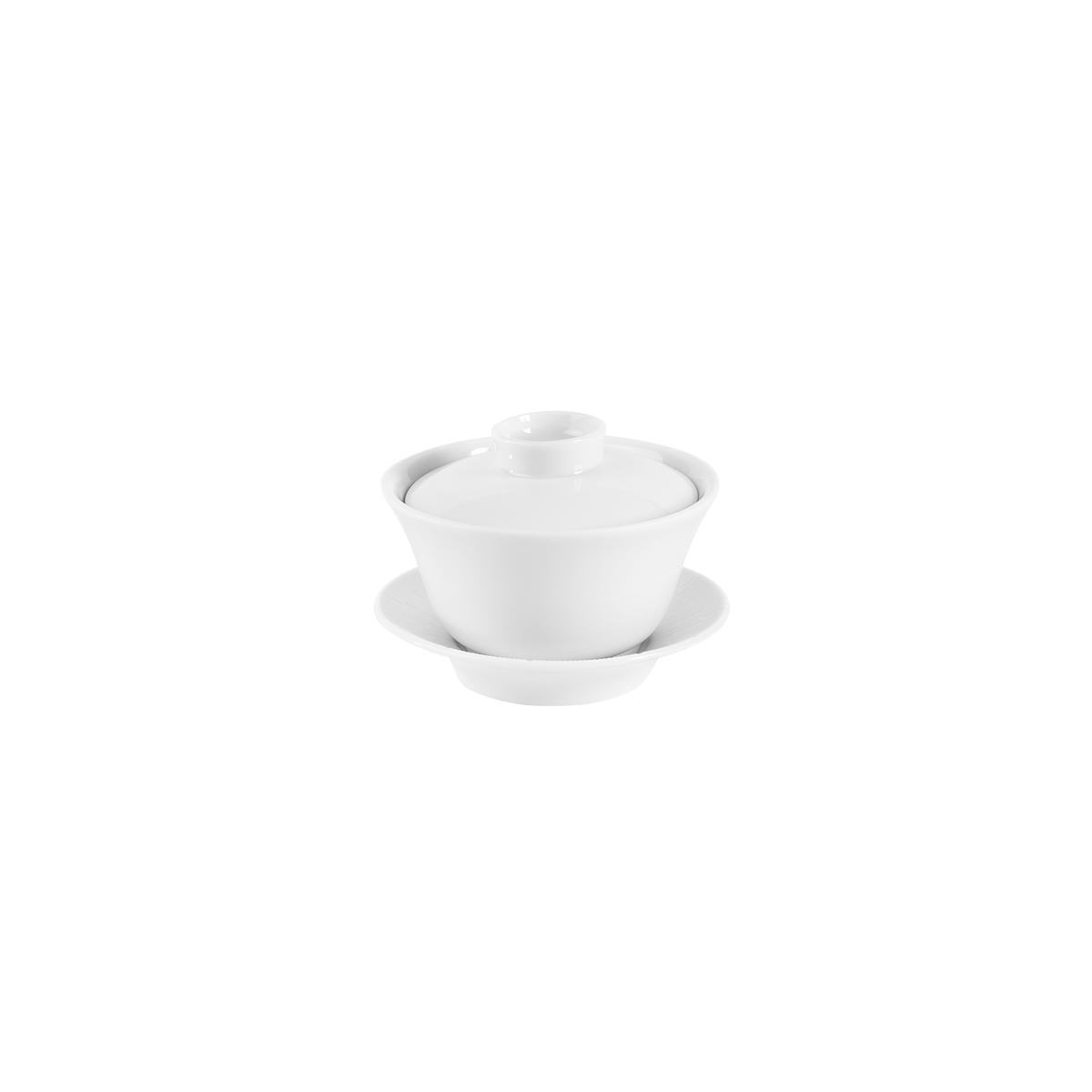 Haviland Infini Blanc Chinese Teacup and Saucer