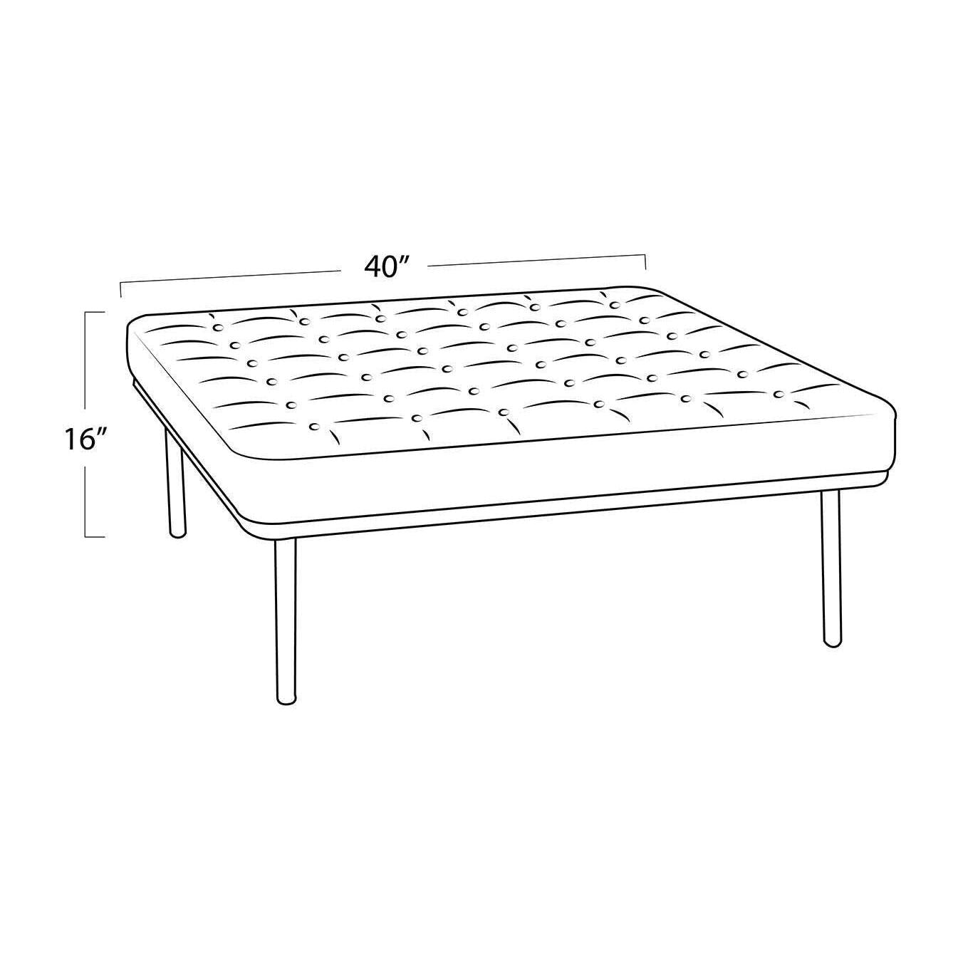 Regina Andrew Tufted Bench Square