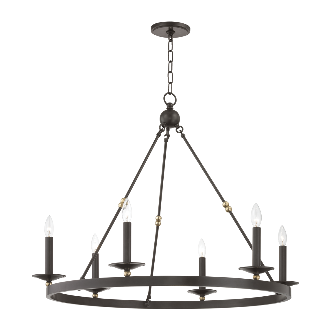 Hudson Valley Lighting Allendale 6 Light 35.75 inch Chandelier Ceiling Light