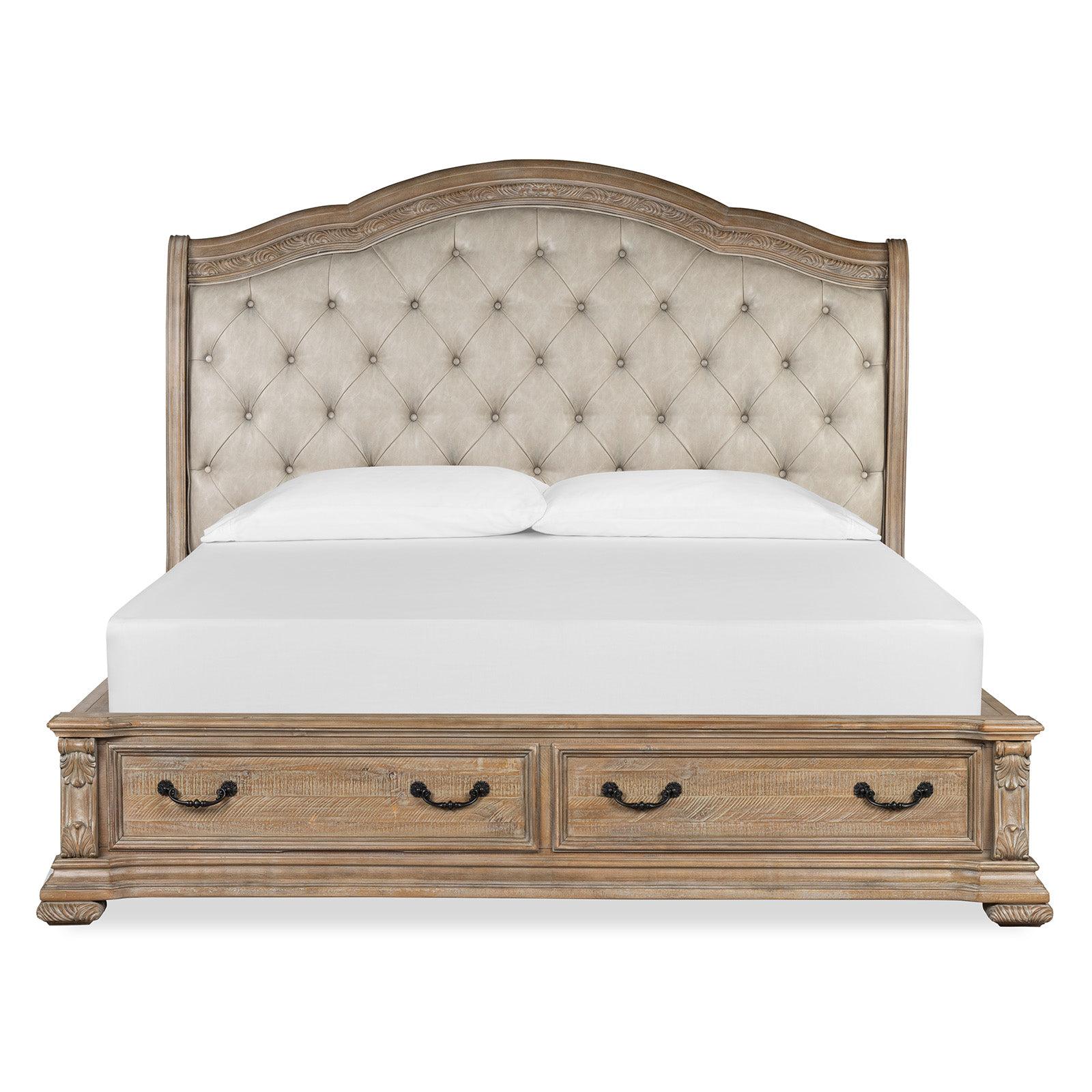Magnussen Home Marisol Fawn Upholstered Sleigh Bed