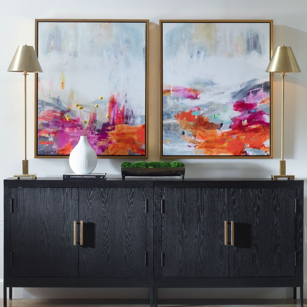 Uttermost Color Theory Framed Abstract Art - Set of 2