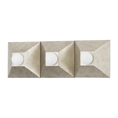 Corbett Max 3 Light Silver Leaf Bath Vanity & Wall Light Clearance