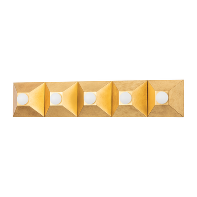 Corbett Max 5 Light Vintage Gold Leaf Bath Vanity & Wall Light Clearance
