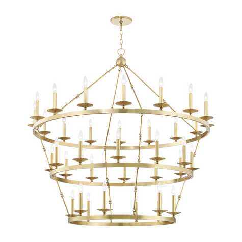 Hudson Valley Lighting Allendale 36 Light 58 inch Chandelier Ceiling Light Clearance