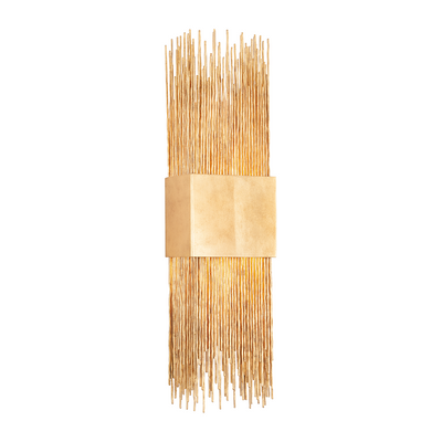Corbett Sabine 2 Light Vintage Gold Leaf Wall Sconce Wall Light Clearance