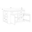 Sunpan Romilly White Marble Kitchen Island