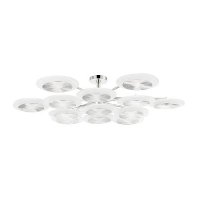 Corbett Topaz 13 Light Polished Nickel Semi Flush Ceiling Light