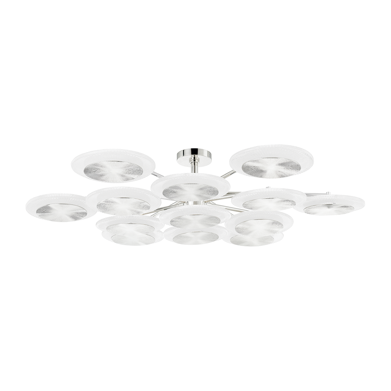 Corbett Topaz 13 Light Polished Nickel Semi Flush Ceiling Light