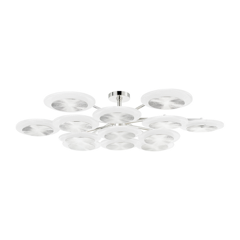 Corbett Topaz 13 Light Polished Nickel Semi Flush Ceiling Light