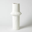 Global Views Matte White Ascending Ring Vase