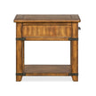 Magnussen Home Chesterfield Farmhouse Timber Rectangular End Table