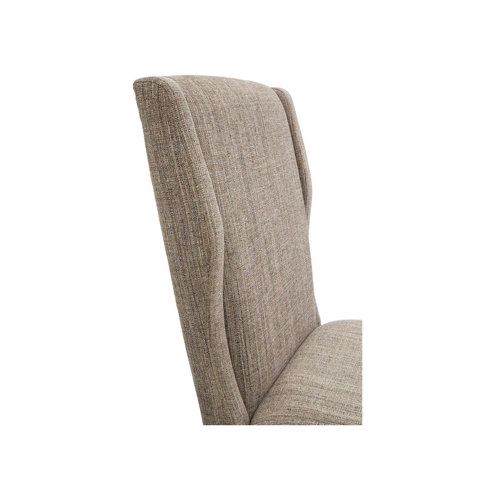 Magnussen Home Ryker Nocturn Black & Coventry Grey Upholstered Host Chair Set of 2