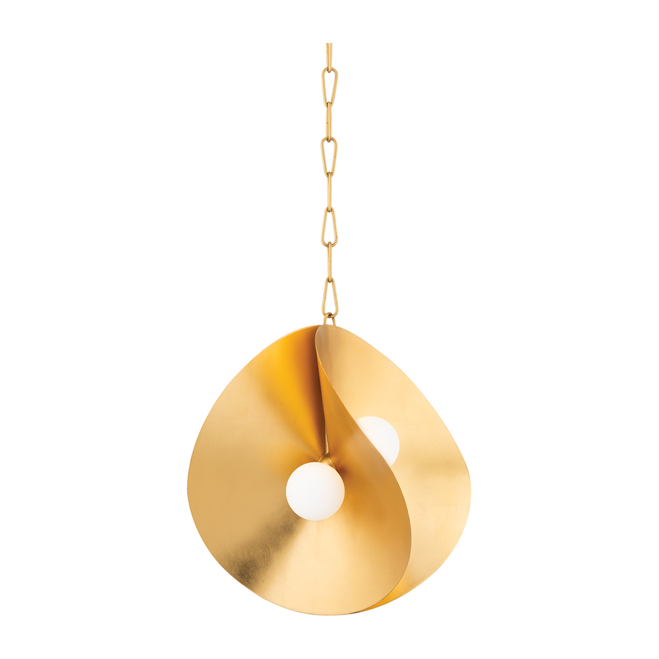 Corbett Peony 4 Light 18 inch Gold Leaf Pendant Ceiling Light