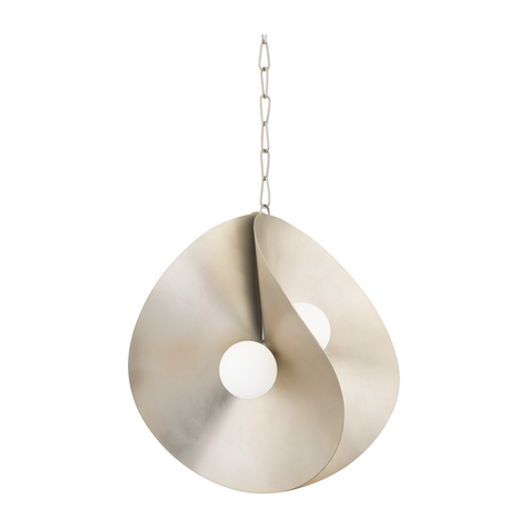 Corbett Peony 4 Light 24.5 inch Warm Silver Leaf Pendant Ceiling Light
