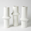 Global Views Matte White Ascending Ring Vase