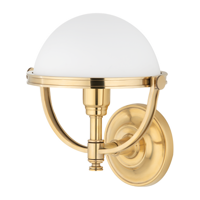 Hudson Valley Lighting Stratford 1 Light 10 inch Aged Brass Wall Sconce Wall Light