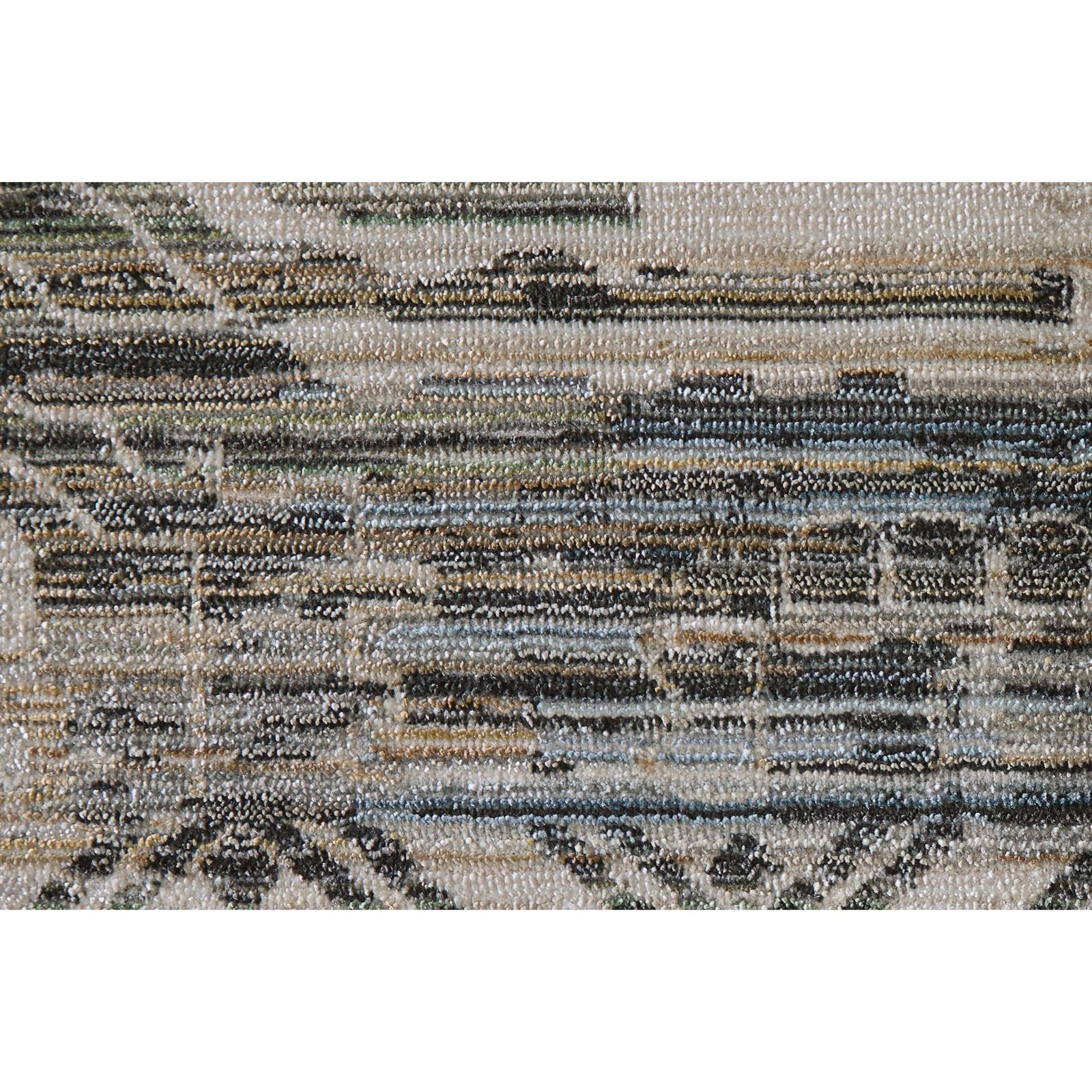 Feizy Augustine 39U0F Traditional Medallion, Green/Blue/Ivory, Rug