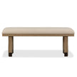 Magnussen Home Tristan Swiss Coffee Upholstered Backless Bench With U-Shaped Legs