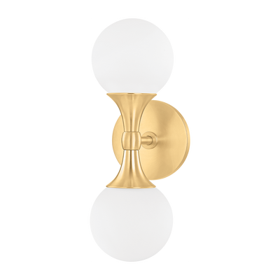 Hudson Valley Lighting Astoria 2 Light 4.75 inch Aged Brass Wall Sconce Wall Light