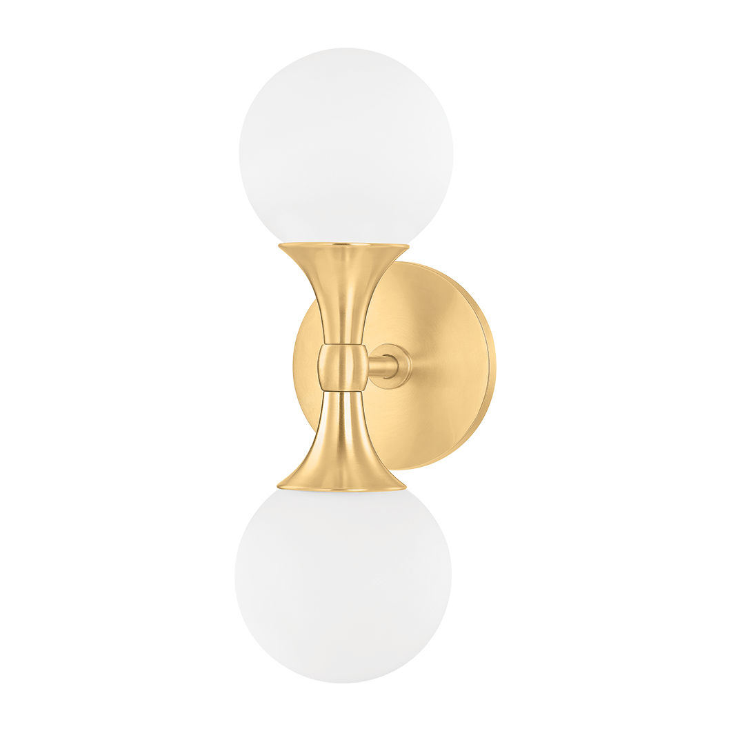 Hudson Valley Lighting Astoria 2 Light 4.75 inch Aged Brass Wall Sconce Wall Light