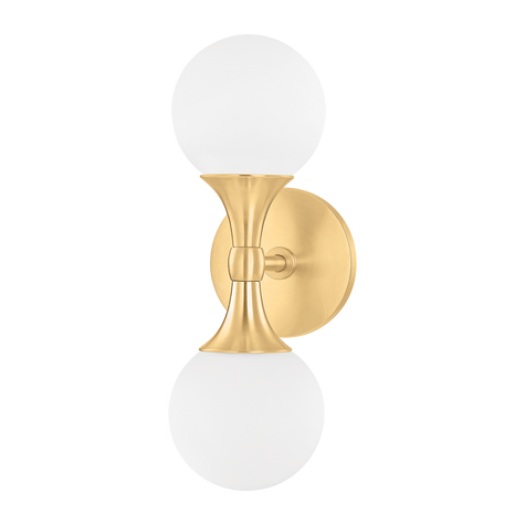 Hudson Valley Lighting Astoria 2 Light 4.75 inch Aged Brass Wall Sconce Wall Light