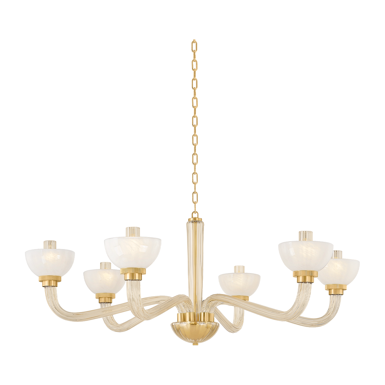Hudson Valley Lighting St. Lawrence 6 Light 48.5 inch Aged Brass Chandelier Ceiling Light