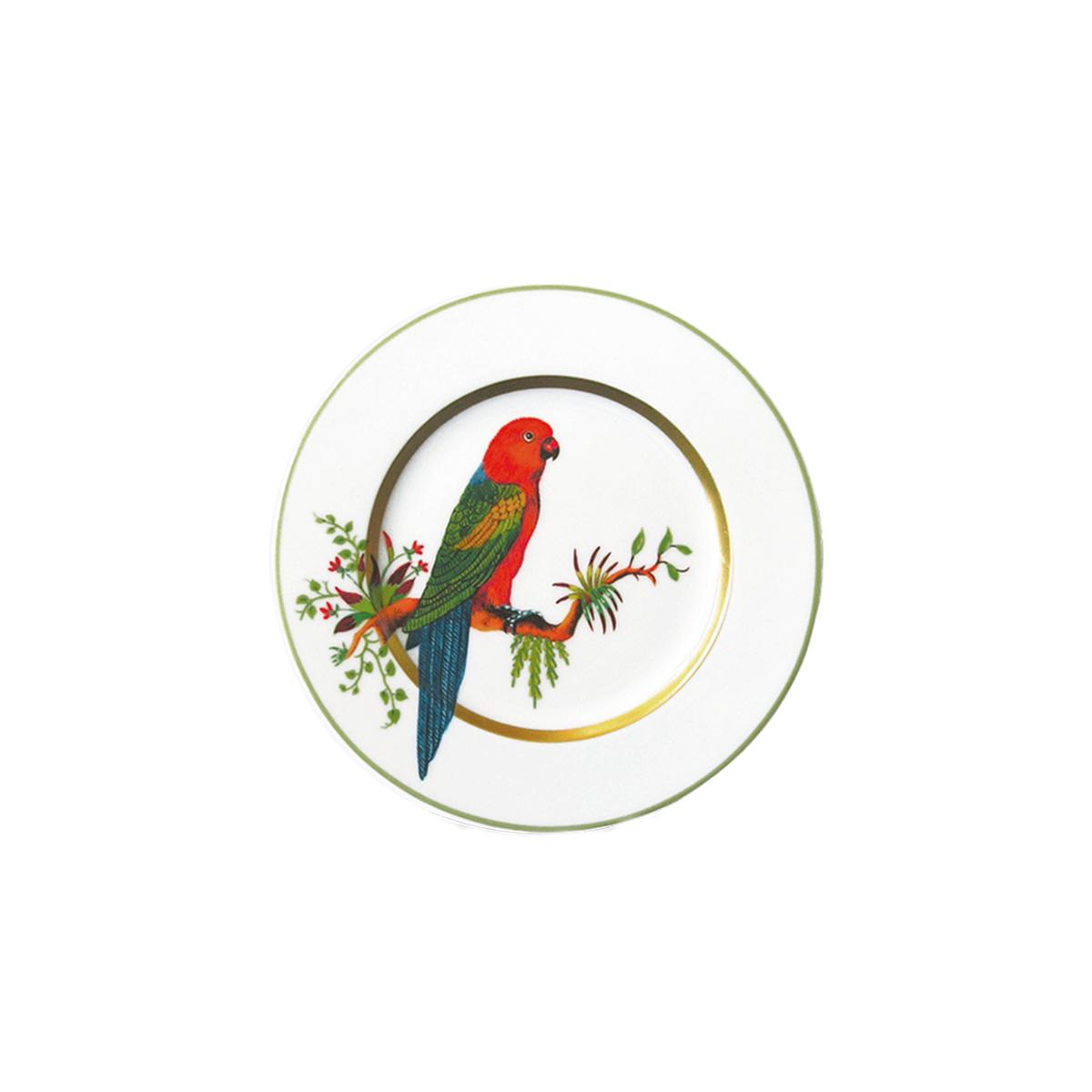 Haviland Alain Thomas Red Parrot Bread and Butter Plate