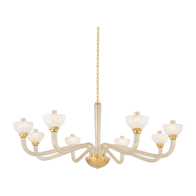 Hudson Valley Lighting St. Lawrence 8 Light 61.75 inch Aged Brass Chandelier Ceiling Light