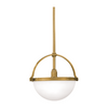 Hudson Valley Lighting Stratford 1 Light 14.25 inch Aged Brass Pendant Ceiling Light