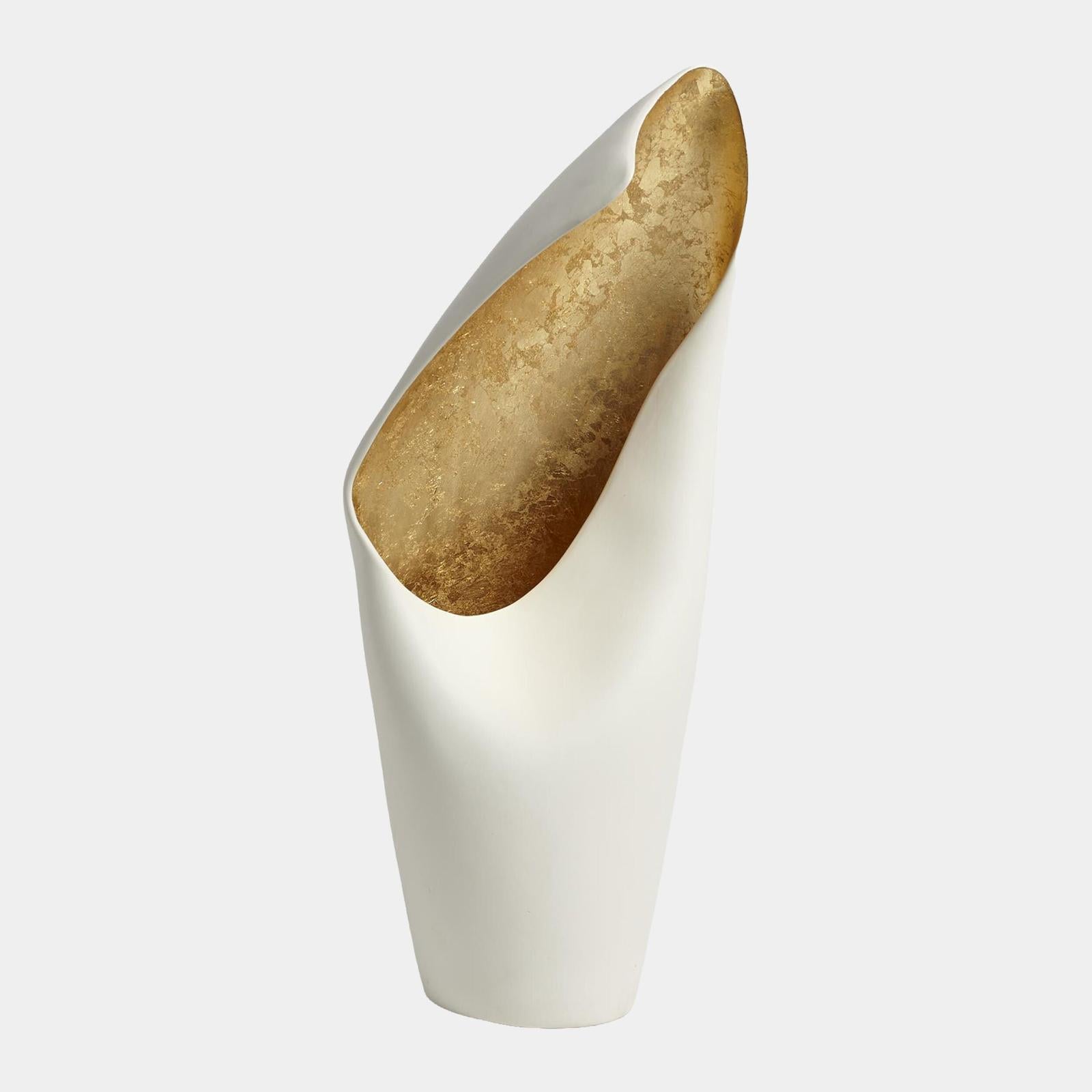 Global Views White Small Cowl Lamp