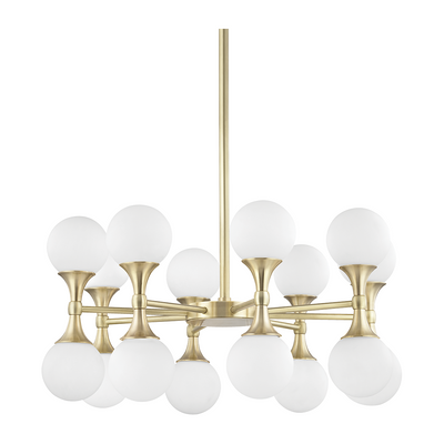 Hudson Valley Lighting Astoria 16 Light 27 inch Aged Brass Chandelier Ceiling Light