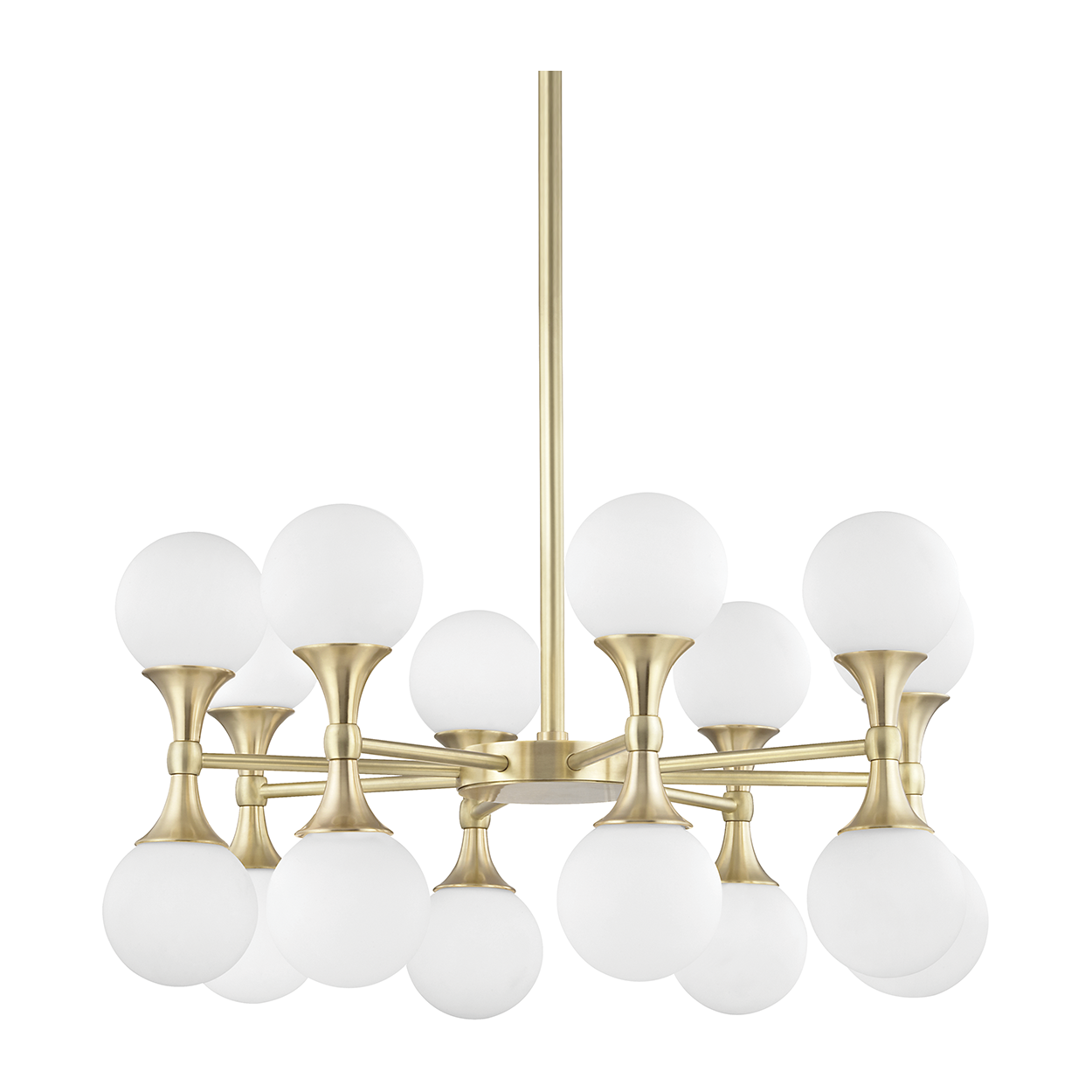 Hudson Valley Lighting Astoria 16 Light 27 inch Aged Brass Chandelier Ceiling Light
