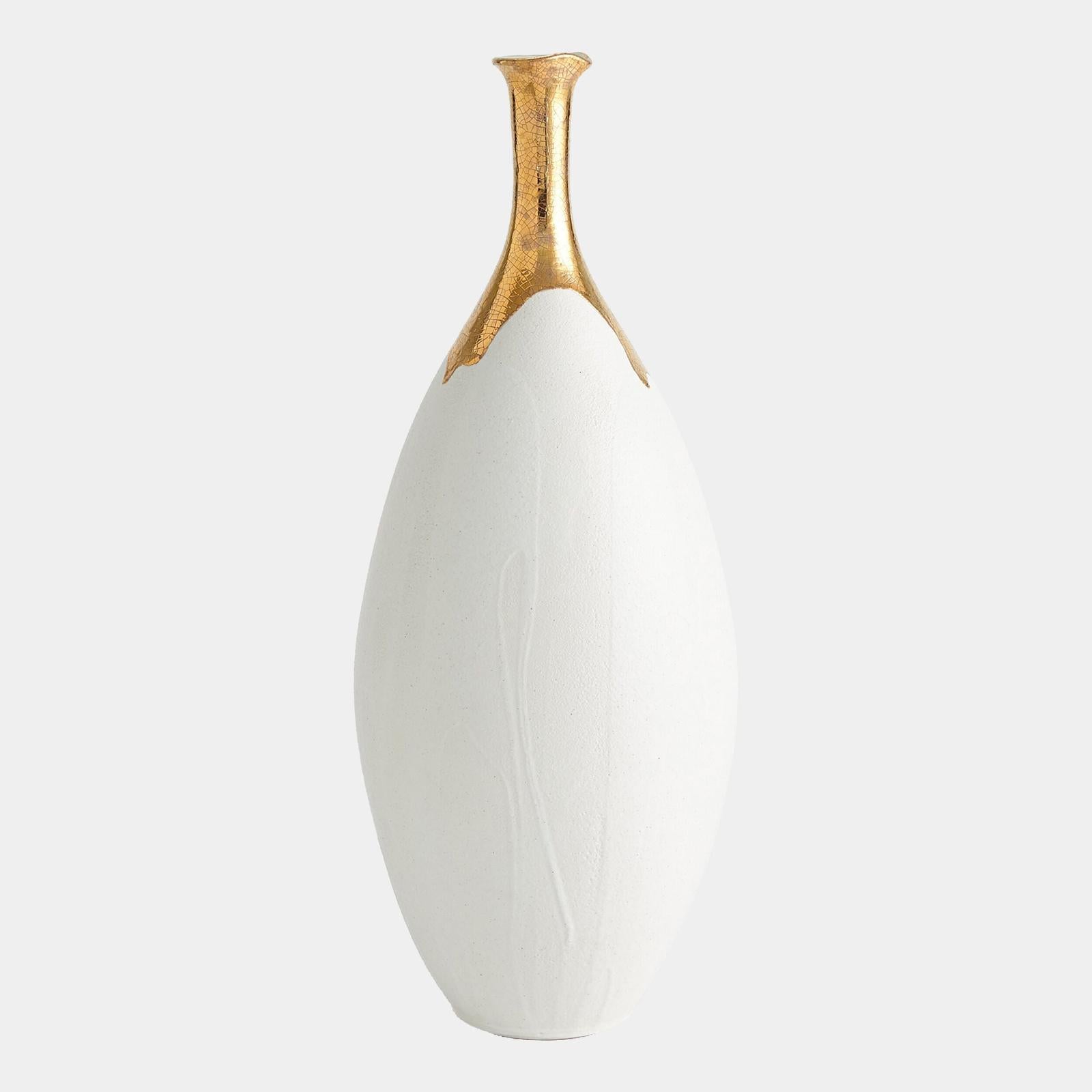 Global Views Dipped Golden Crackle Vase