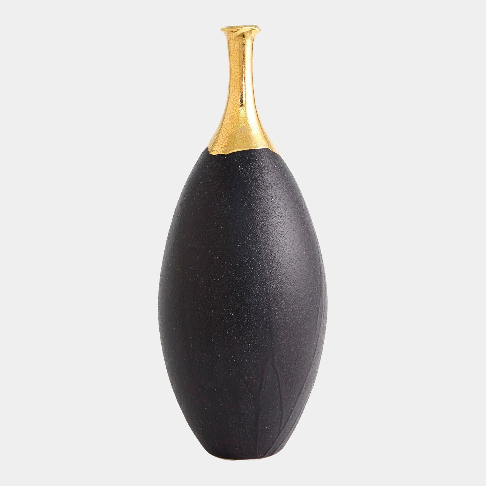 Global Views Dipped Golden Crackle Vase