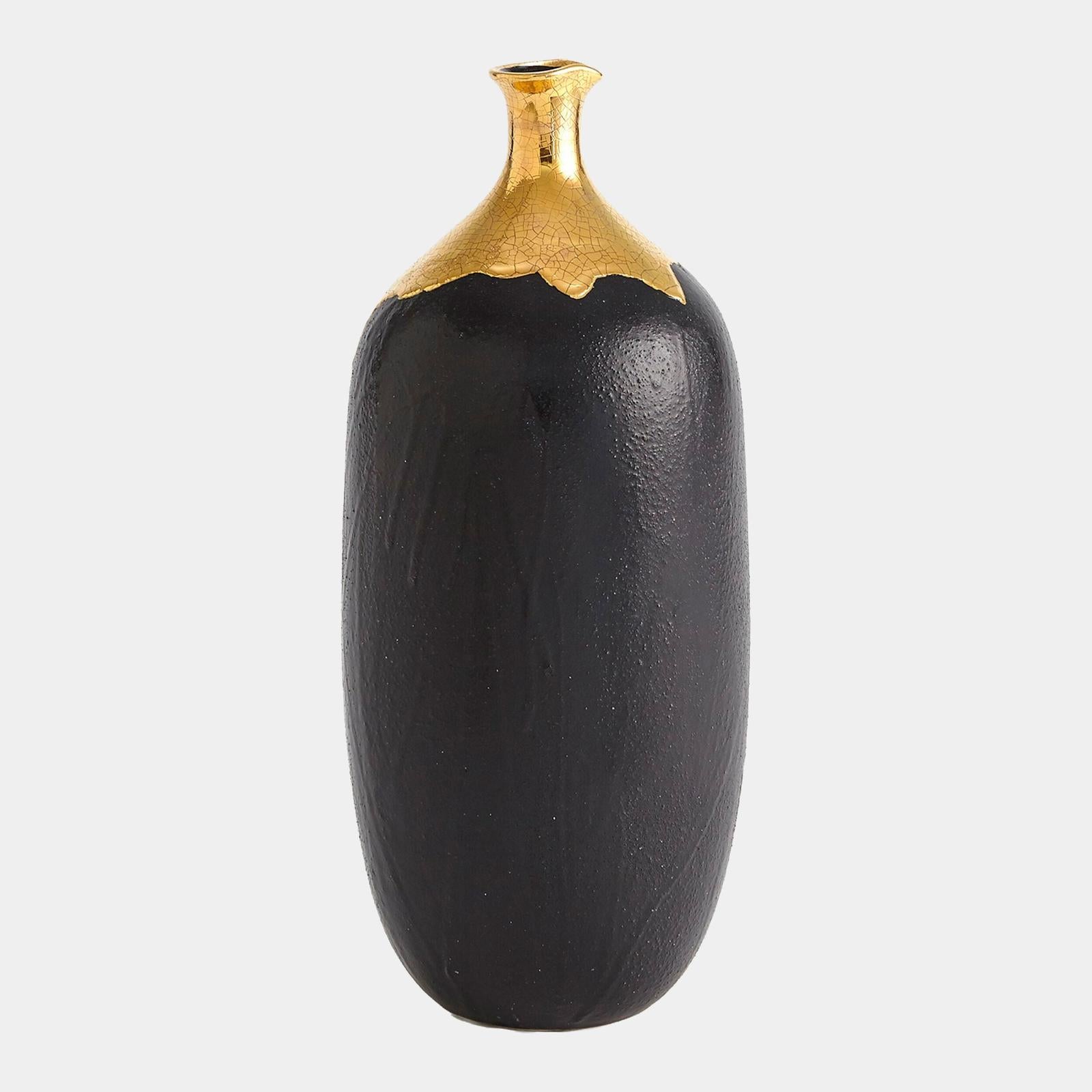 Global Views Dipped Golden Crackle Vase