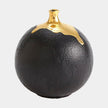 Global Views Dipped Golden Crackle Vase