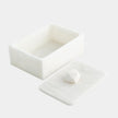 Global Views Isla Facet Knob Alabaster Box