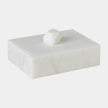Global Views Isla Facet Knob Alabaster Box