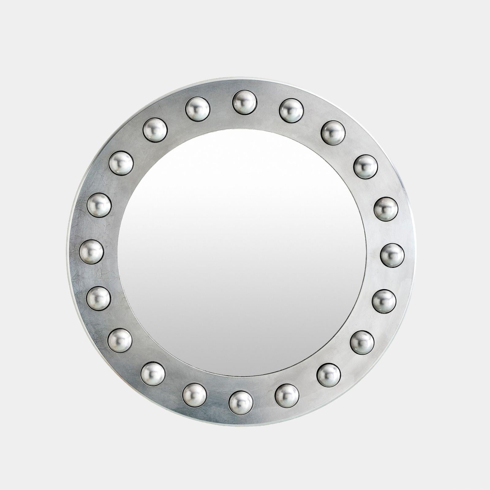Global Views Silver Embedded Sphere Mirror Clearance