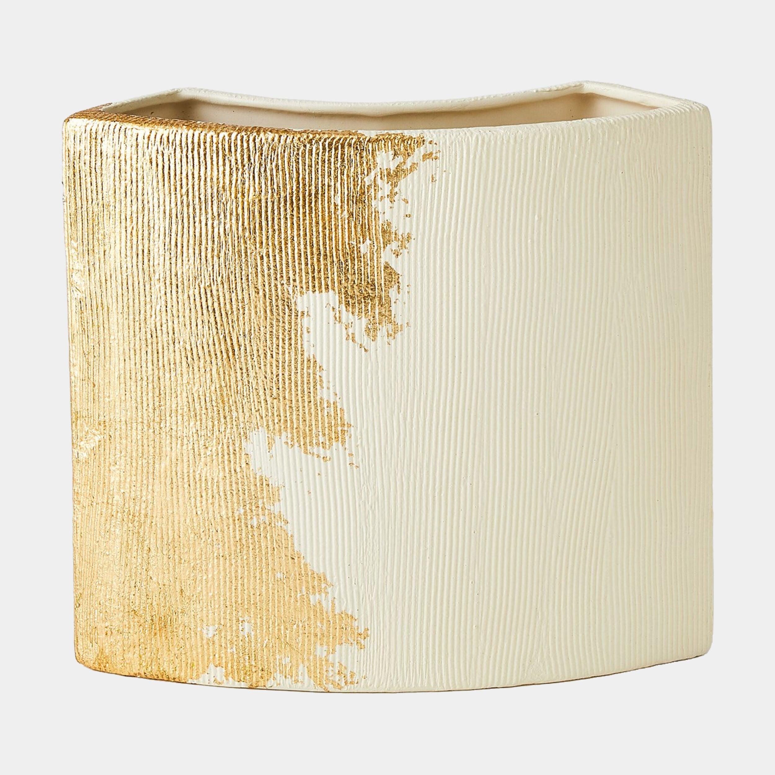 Global Views Splish Gold Leaf Vase