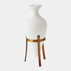 Global Views Alabastron White Vase with Stand