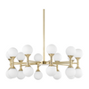 Hudson Valley Lighting Astoria 20 Light 36 inch Aged Brass Chandelier Ceiling Light