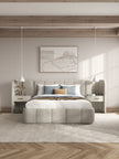 ART Furniture Ashlar Upholstered Panel Bed with Nightstand
