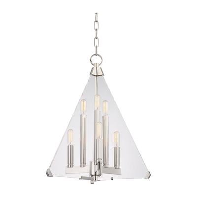 Hudson Valley Lighting Triad 6 Light 18 inch Polished Nickel Lantern Ceiling Light Clearance