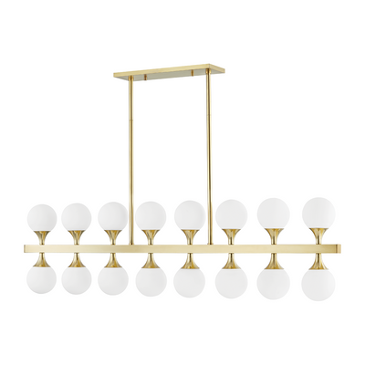 Hudson Valley Lighting Astoria 16 Light 50 inch Aged Brass Island Light Ceiling Light Clearance