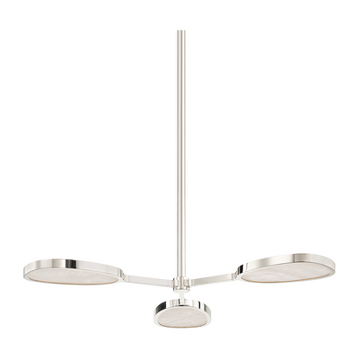 Corbett Patras 3 Light Burnished Nickel Semi Flush Ceiling Light