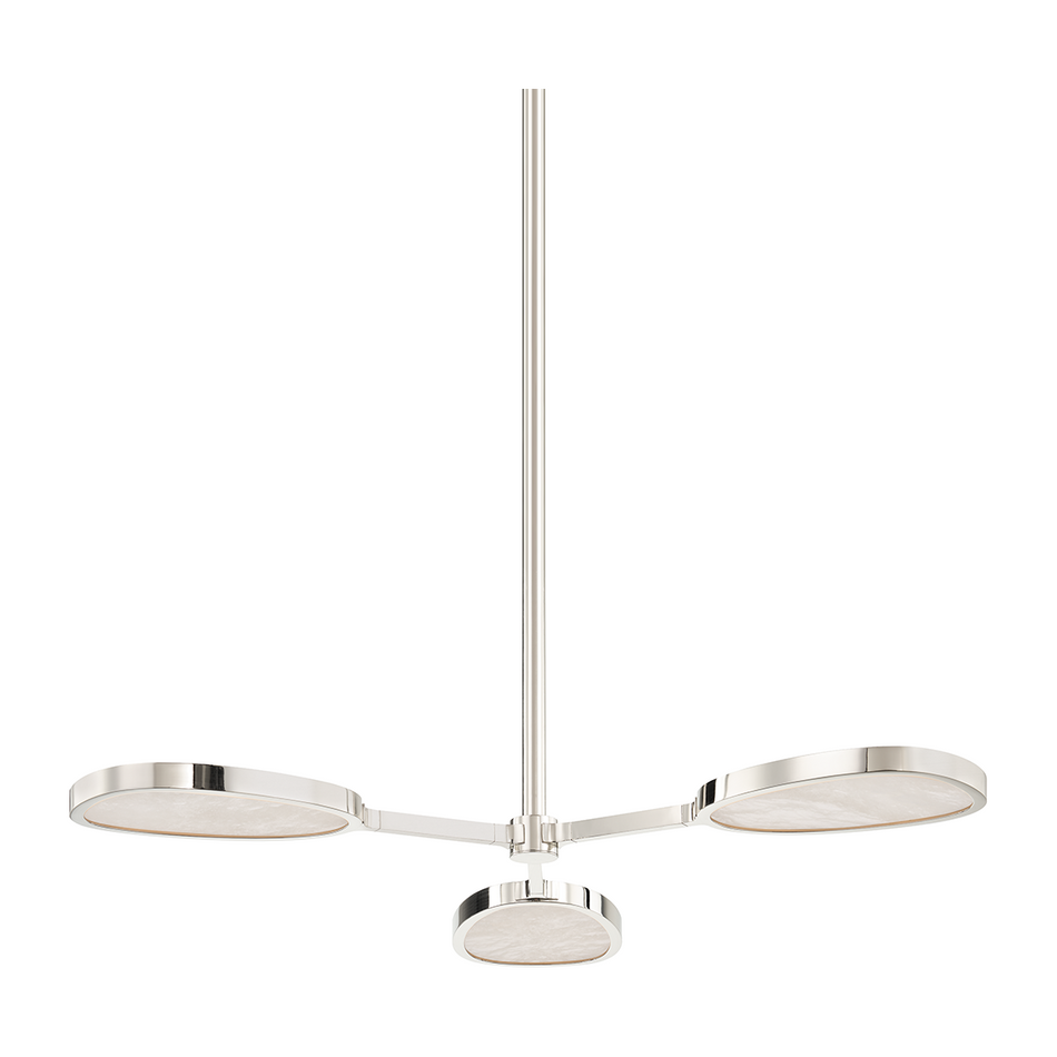Corbett Patras 3 Light Burnished Nickel Semi Flush Ceiling Light