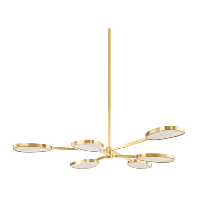 Corbett Patras 6 Light Vintage Brass Chandelier Ceiling Light