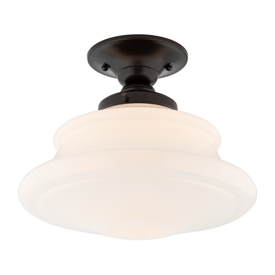 Hudson Valley Lighting Petersburg 1 Light 12.75 inch Old Bronze Semi Flush Ceiling Light